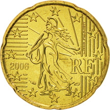 Coin, France, 20 Euro Cent, 2006, MS(65-70), Brass, KM:1286