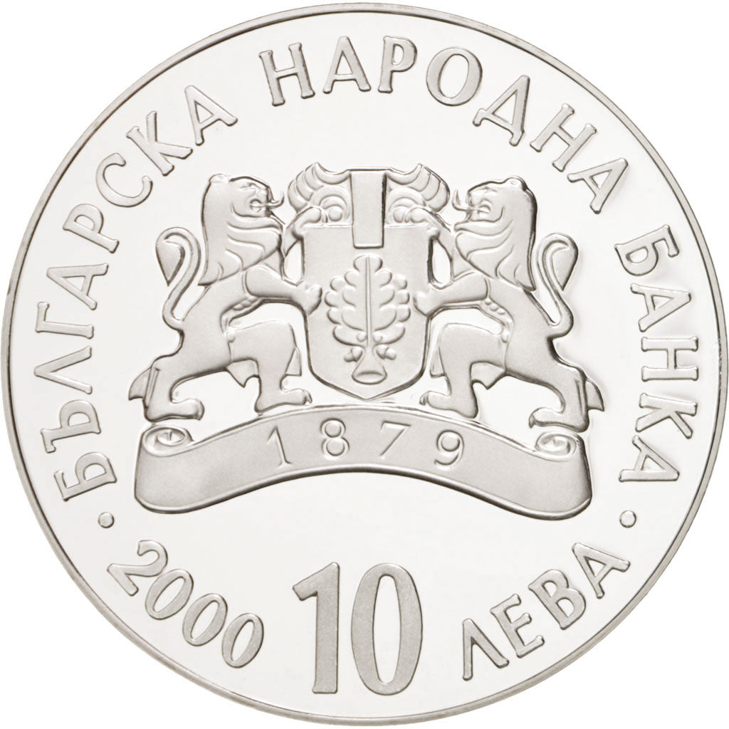 Bulgaria, 10 Leva, 2000, KM #253, MS(65-70), Silver, 38.5, 23.32