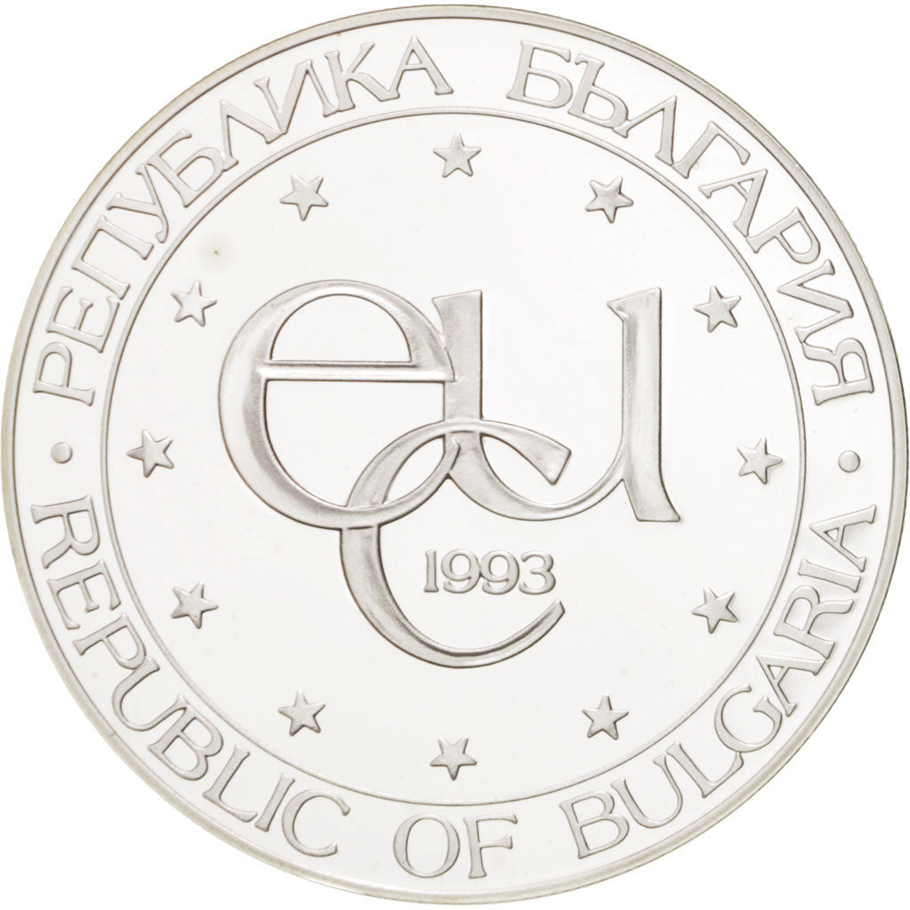 BULGARIA, 500 Leva, 1993, KM #206, MS(65-70), Silver, 33.62