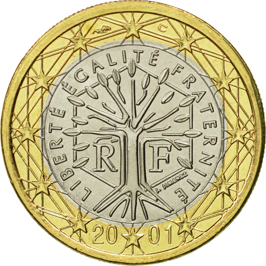 Coin, France, Euro, 2001, MS(65-70), Bi-Metallic, KM:1288