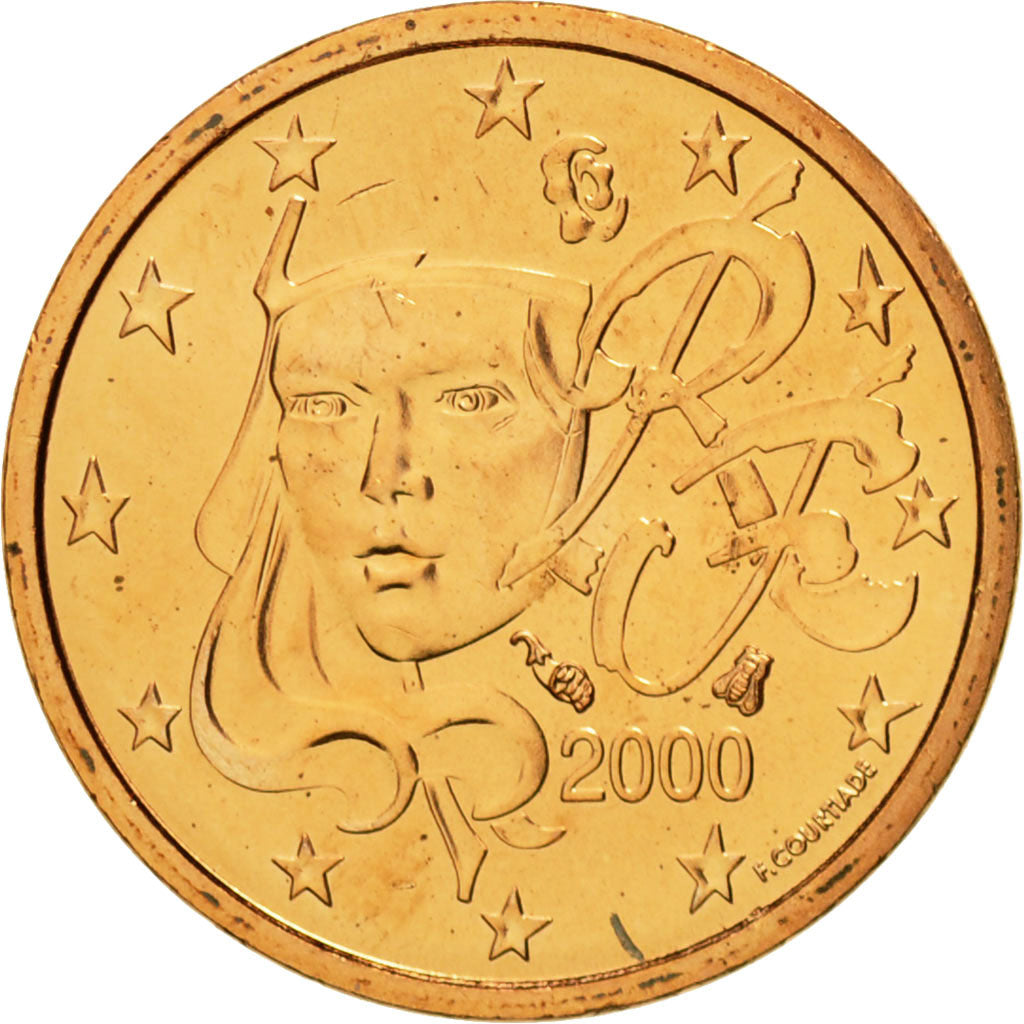 Coin, France, Euro Cent, 2000, MS(65-70), Copper Plated Steel, KM:1282
