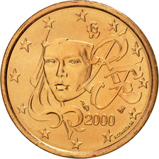 Coin, France, 5 Euro Cent, 2000, MS(65-70), Copper Plated Steel, KM:1284