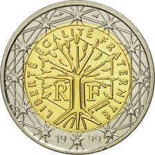 France, 2 Euro, 1999, MS(65-70), Bi-Metallic, KM:1289