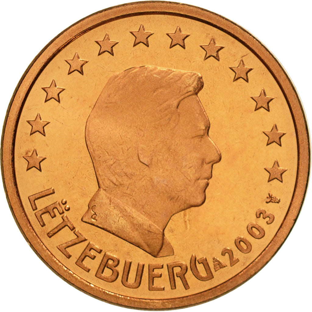 Luxembourg, 2 Euro Cent, 2003, MS(65-70), Copper Plated Steel, KM:76