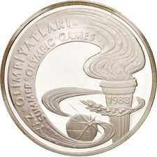 Moneta, Turchia, 10000 Lira, 10 Bin Lira, 1988, FDC, Argento, KM:984