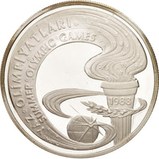 Monnaie, Turquie, 10000 Lira, 10 Bin Lira, 1988, FDC, Argent, KM:984
