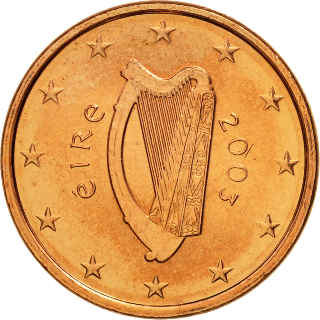 REPÚBLICA DE IRLANDA, Euro Cent, 2003, FDC, Cobre chapado en acero, KM:32