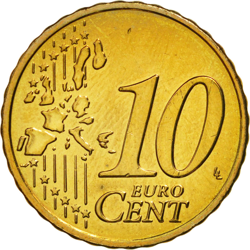 REPÚBLICA DE IRLANDA, 10 Euro Cent, 2003, FDC, Latón, KM:35