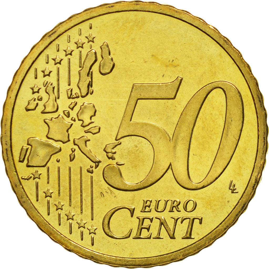 REPÚBLICA DE IRLANDA, 50 Euro Cent, 2003, FDC, Latón, KM:37