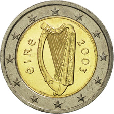 IRELAND REPUBLIC, 2 Euro, 2003, MS(65-70), Bi-Metallic, KM:39