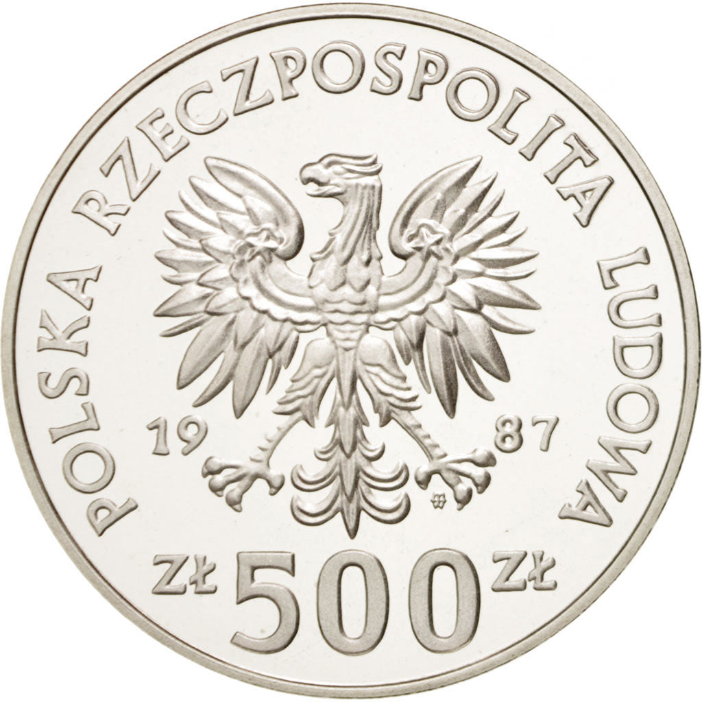 Moneta, Polonia, 500 Zlotych, 1987, FDC, Argento, KM:165
