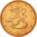 Finland, 2 Euro Cent, 2003, MS(65-70), Copper Plated Steel, KM:99