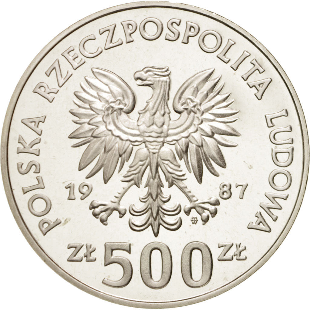 Moneta, Polonia, 500 Zlotych, 1987, FDC, Argento, KM:172