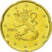 Finlandia, 20 Euro Cent, 2006, Vantaa, MS(65-70), Mosiądz, KM:102