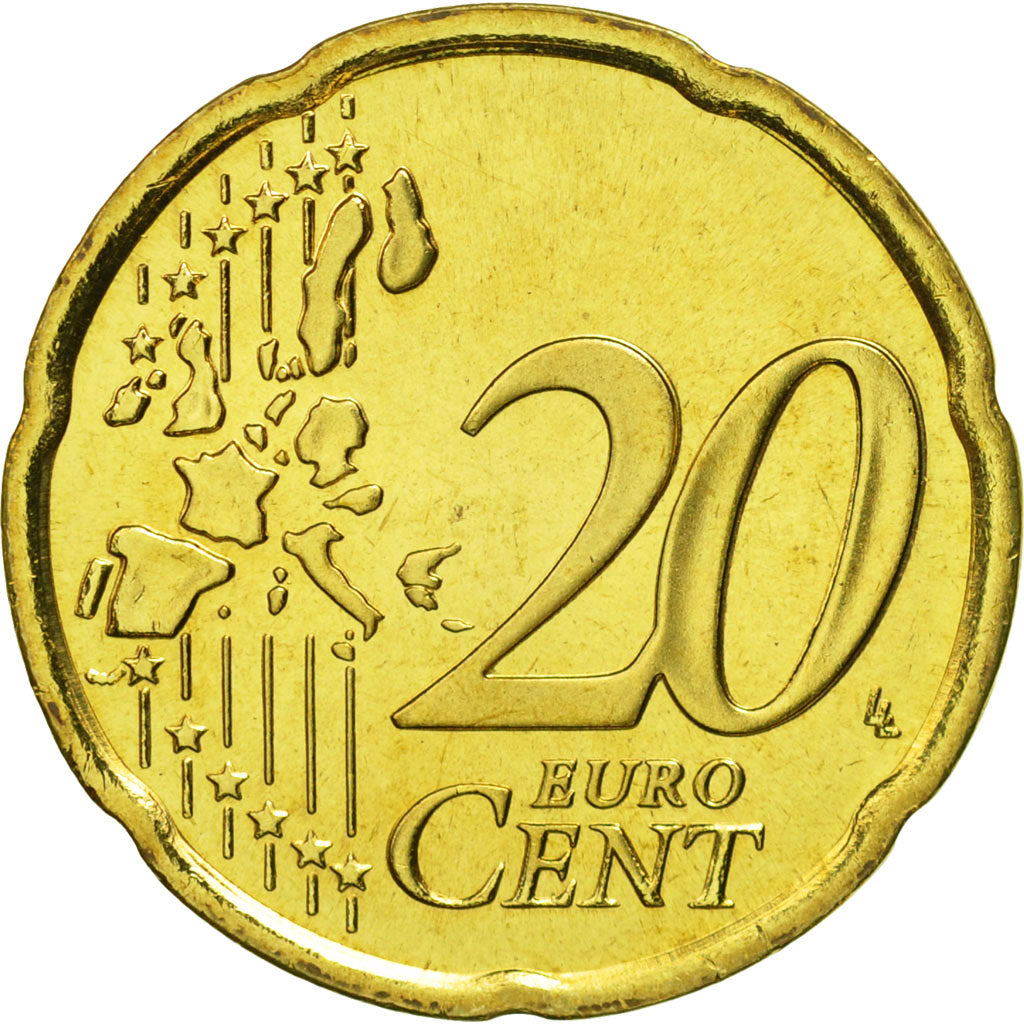 Finlandia, 20 Euro Cent, 2006, Vantaa, MS(65-70), Mosiądz, KM:102