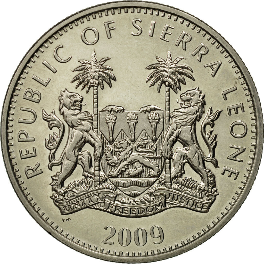 Moneta, Sierra Leone, 1 Dollar, 2009, SPL, Nichel