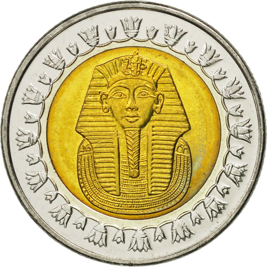 Egypt, Pound, 2009, Cairo, MS(65-70), Bi-Metallic, KM:940a