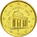 San Marino, 10 Euro Cent, 2002, MS(65-70), Brass, KM:443