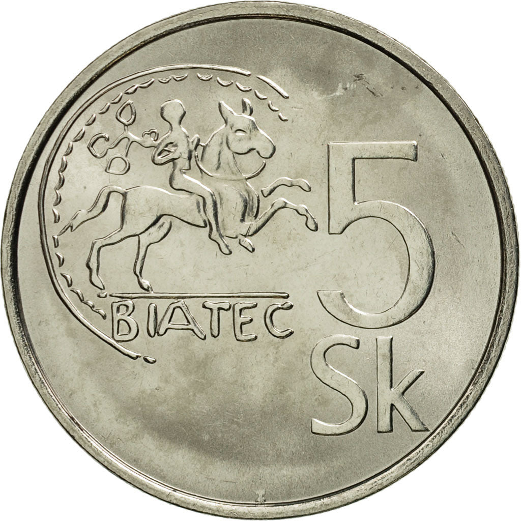 Monnaie, Slovaquie, 5 Koruna, 2007, FDC, Nickel plated steel, KM:14