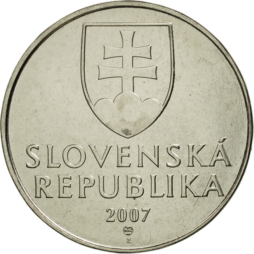 Monnaie, Slovaquie, 2 Koruna, 2007, FDC, Nickel plated steel, KM:13