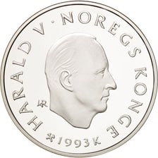 Munten, Noorwegen, Harald V, 100 Kroner, 1993, FDC, Zilver, KM:449