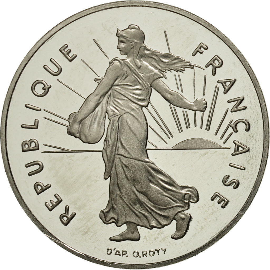 France, Semeuse, Franc, PROOF, 1996, MS(65-70), Nickel, KM:925.2, Gadoury:474b