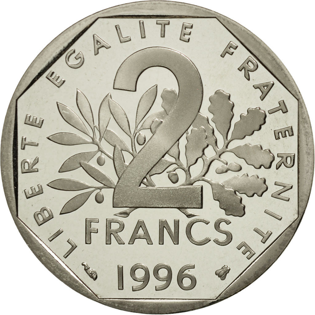 Coin, France, Semeuse, 2 Francs, 1996, Paris, MS(65-70), Nickel, KM:942.2
