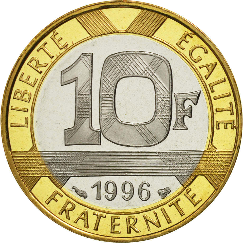 Coin, France, Génie, 10 Francs, 1996, Paris, MS(65-70), Aluminum-Bronze