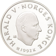 NORWAY, 100 Kroner, 1992, KM #441, MS(65-70), Silver, 33.61
