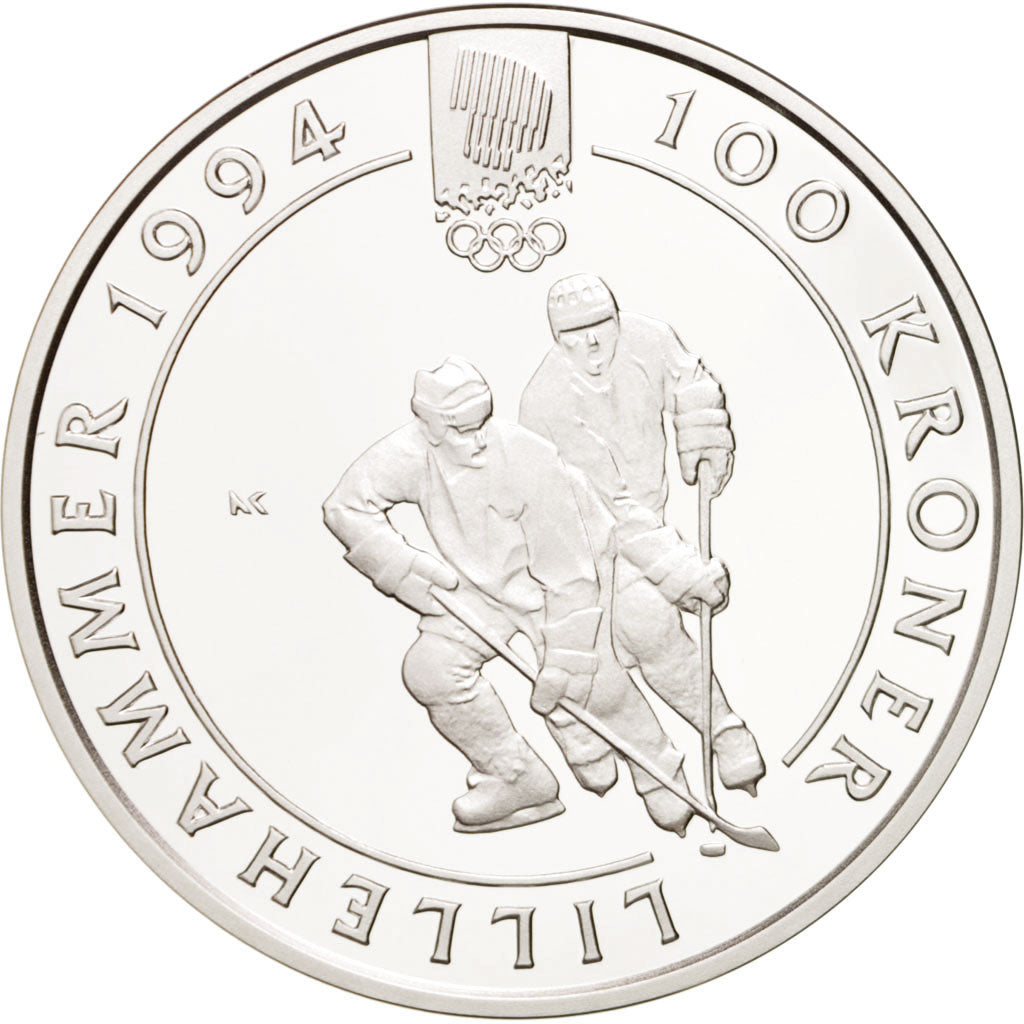 NORWAY, 100 Kroner, 1992, KM #441, MS(65-70), Silver, 33.61