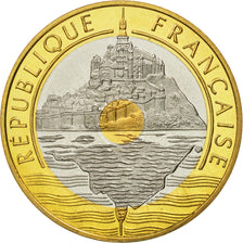 France, Mont Saint Michel, 20 Francs, PROOF,1996, Paris, MS(65-70), Tri-Metallic