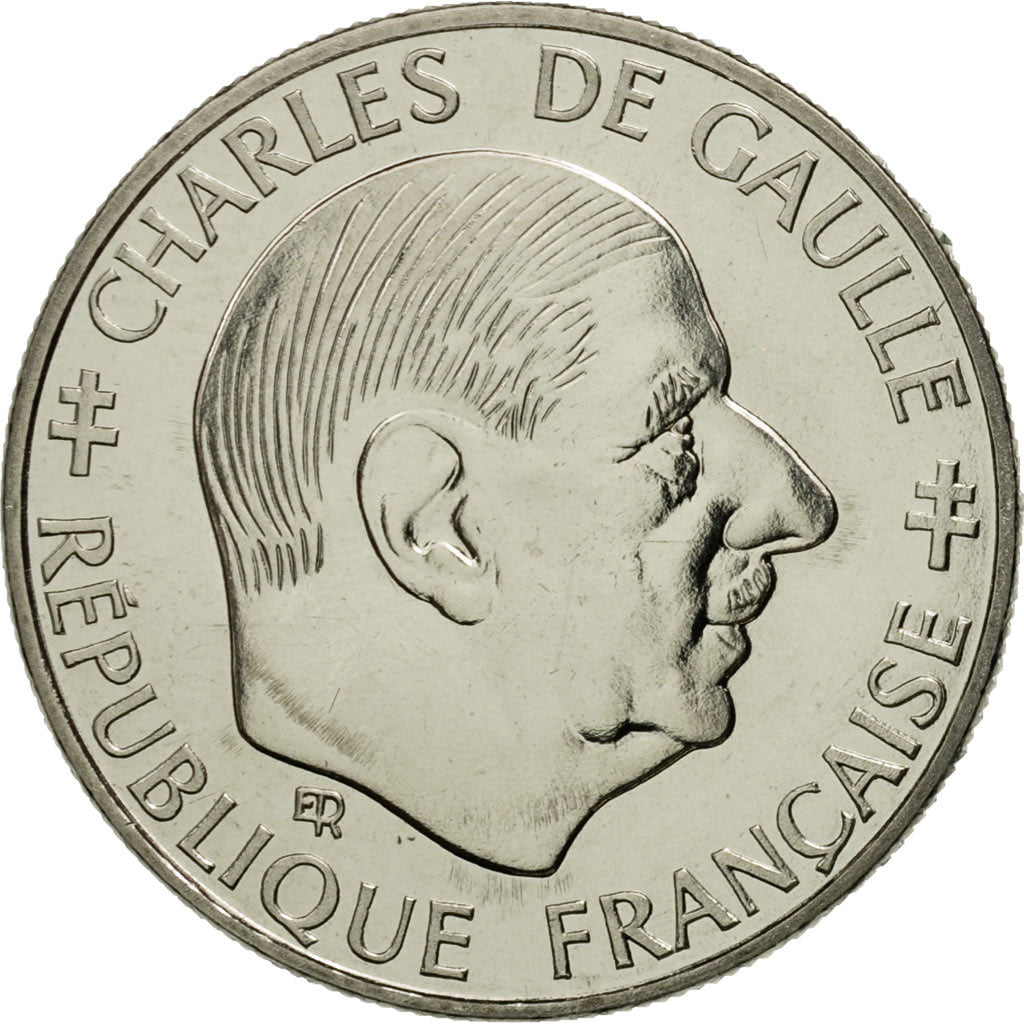 Munten, Frankrijk, Charles de Gaulle, Franc, 1988, Paris, FDC, Nickel, KM:963