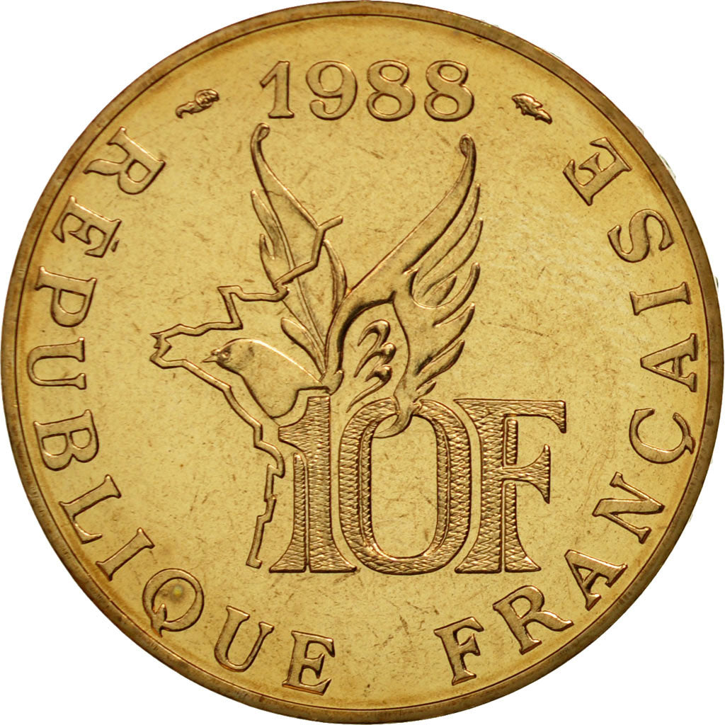 Monnaie, France, Roland Garros, 10 Francs, 1988, Paris, FDC, Aluminum-Bronze