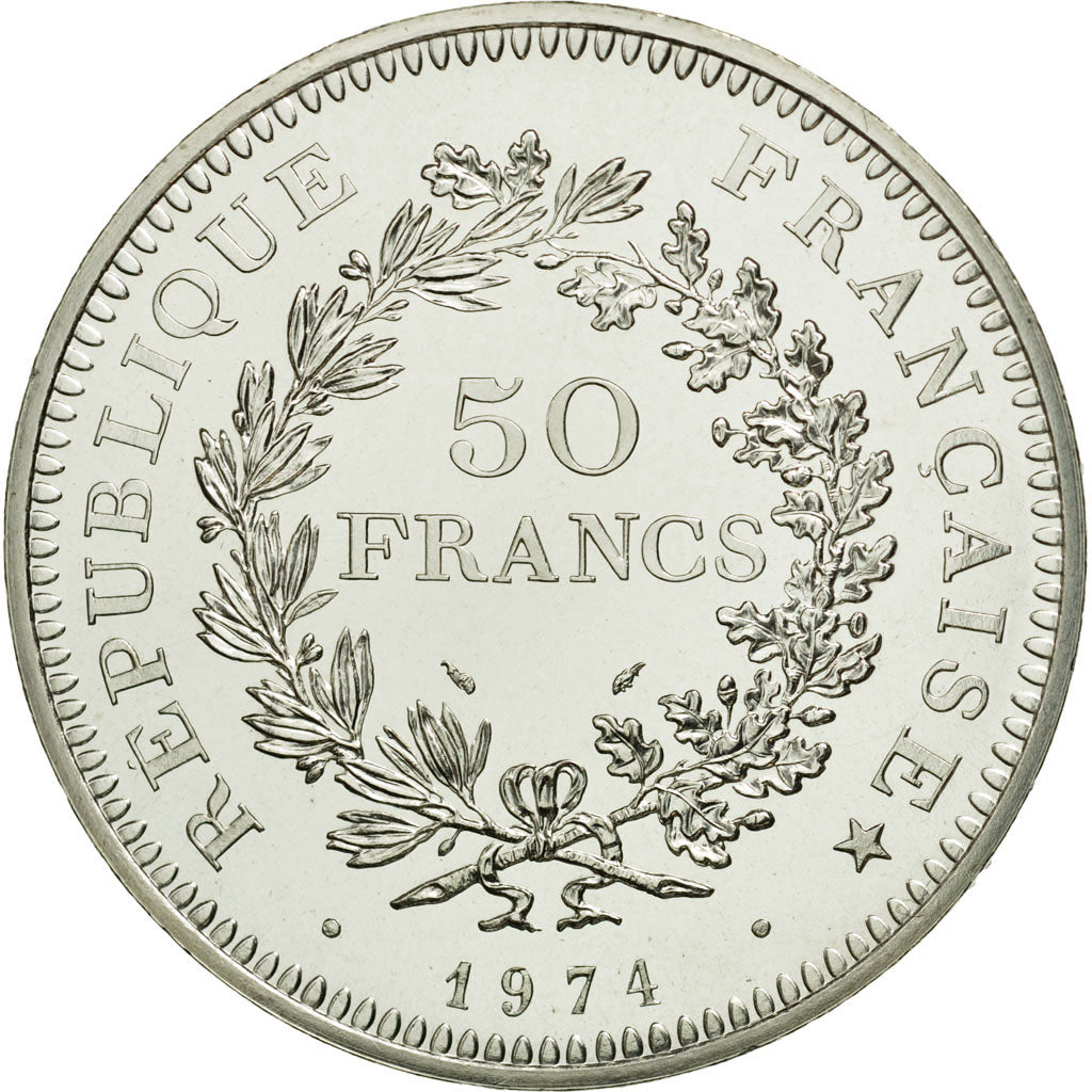 Münze, Frankreich, Hercule, 50 Francs, 1974, Paris, STGL, Silber, KM:941.1