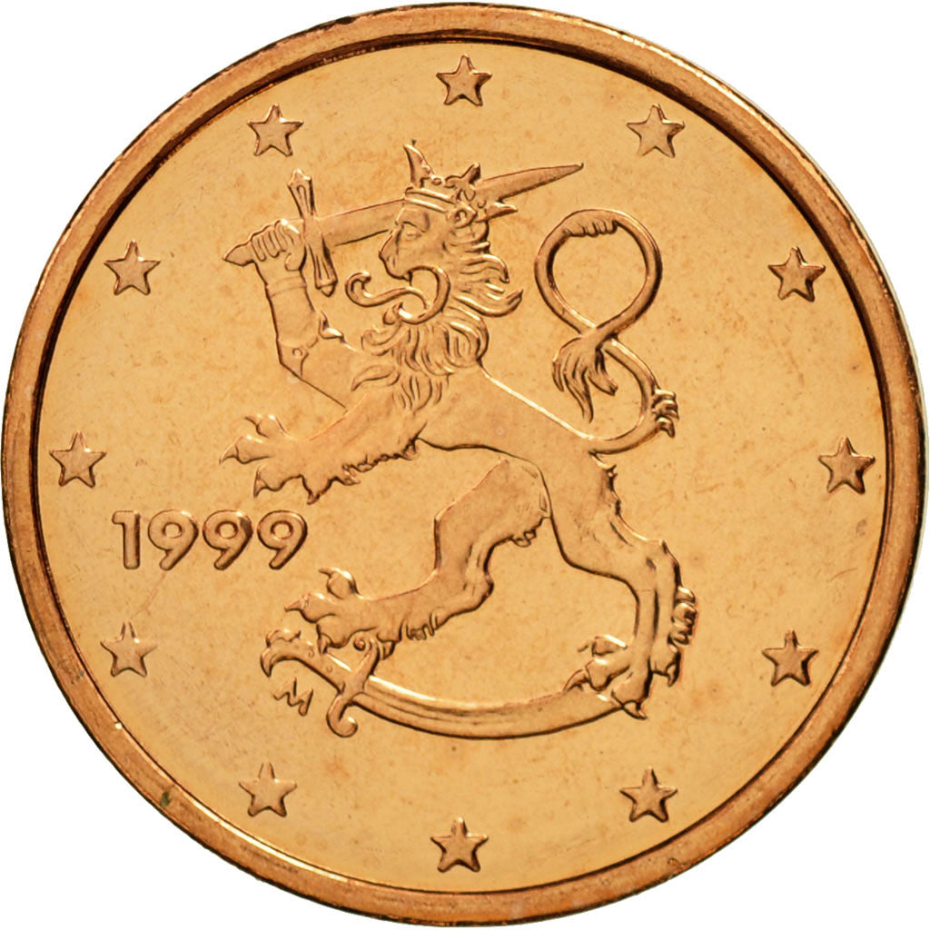 Finland, 2 Euro Cent, 1999, MS(65-70), Copper Plated Steel, KM:99