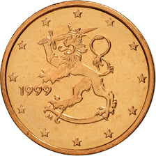 Finland, 2 Euro Cent, 1999, MS(65-70), Copper Plated Steel, KM:99