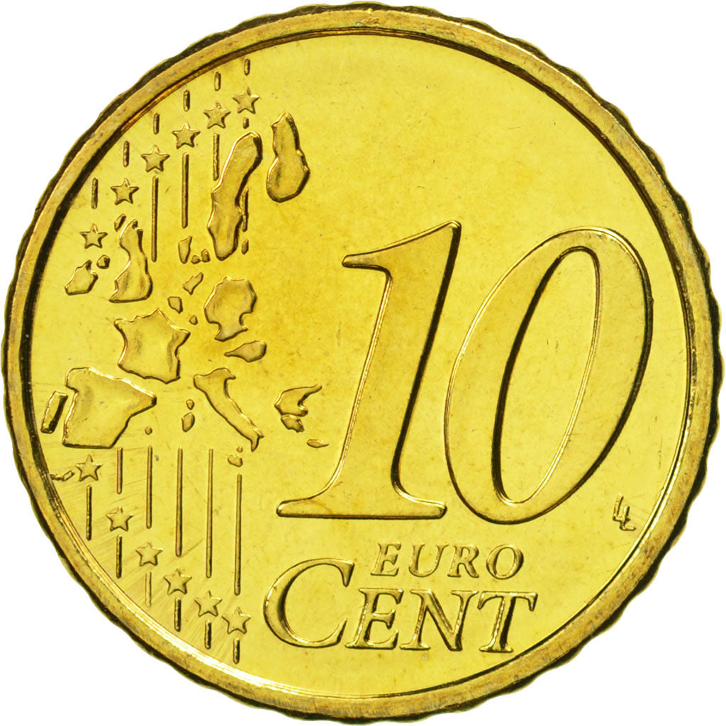 Finlandia, 10 Euro Cent, 2000, Vantaa, MS(65-70), Mosiądz, KM:101