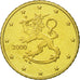 Finland, 50 Euro Cent, 2000, MS(65-70), Brass, KM:103