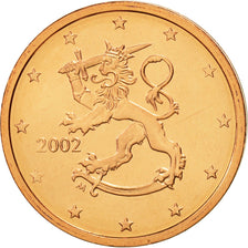 Finland, 2 Euro Cent, 2002, MS(65-70), Copper Plated Steel, KM:99