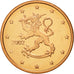 Finlandia, 5 Euro Cent, 2002, Vantaa, MS(65-70), Miedź platerowana stalą