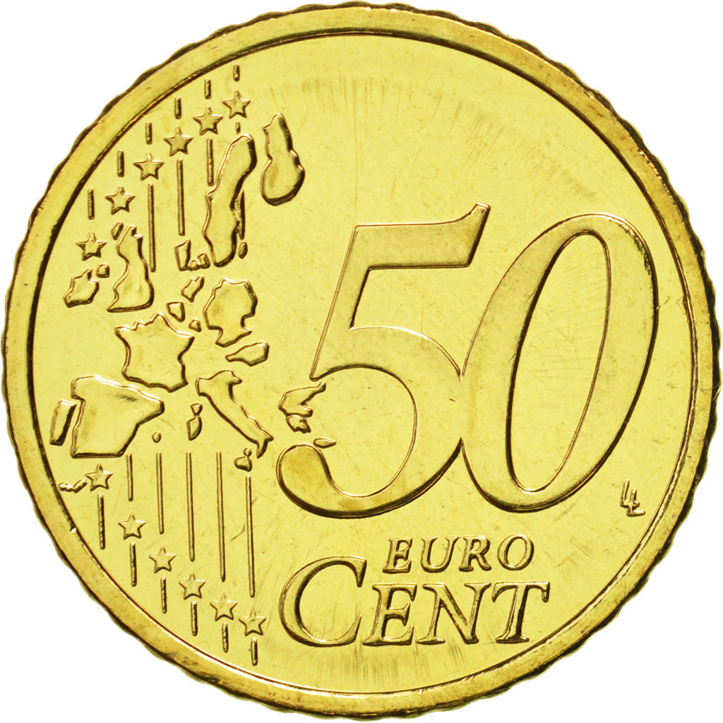 Finland, 50 Euro Cent, 2002, MS(65-70), Brass, KM:103