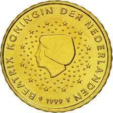 Netherlands, 10 Euro Cent, 1999, MS(65-70), Brass, KM:237