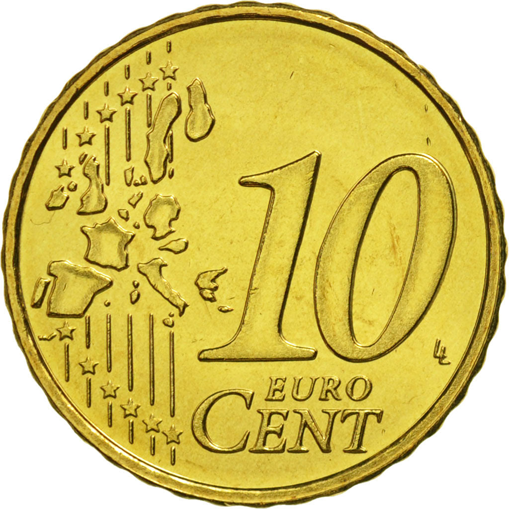 Paesi Bassi, 10 Euro Cent, 1999, FDC, Ottone, KM:237