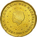 Holandia, 20 Euro Cent, 2000, Utrecht, MS(65-70), Mosiądz, KM:238