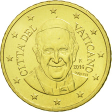 VATICAN CITY, 50 Euro Cent, 2014, MS(65-70), Brass