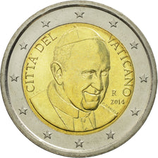 VATICAN CITY, 2 Euro, 2014, MS(65-70), Bi-Metallic