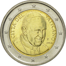 VATICAN CITY, 2 Euro, 2014, MS(65-70), Bi-Metallic