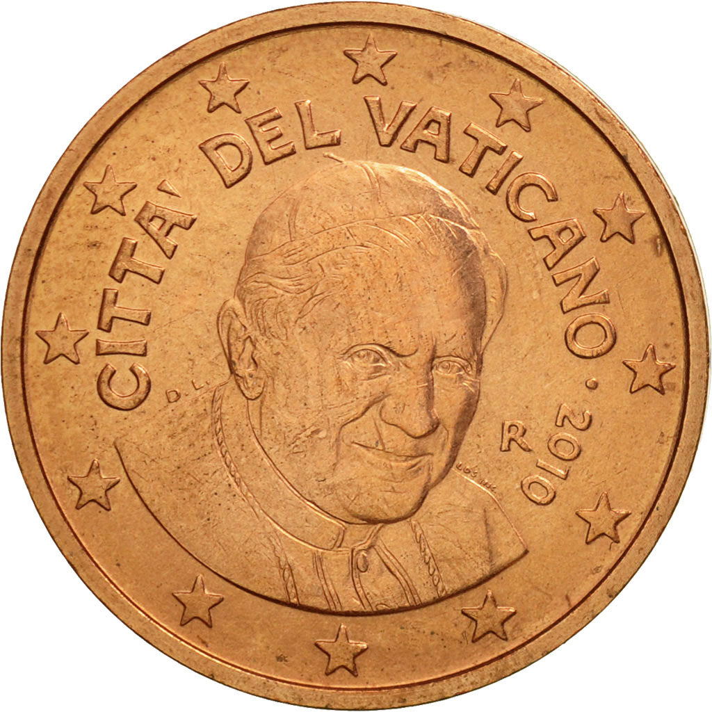 VATICAN CITY, 2 Euro Cent, 2010, MS(65-70), Copper Plated Steel, KM:376