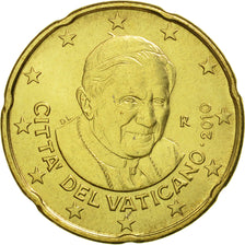 VATICAN CITY, 20 Euro Cent, 2010, MS(65-70), Brass, KM:386