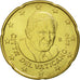 Vatikanstadt, 20 Euro Cent, 2010, STGL, Messing, KM:386